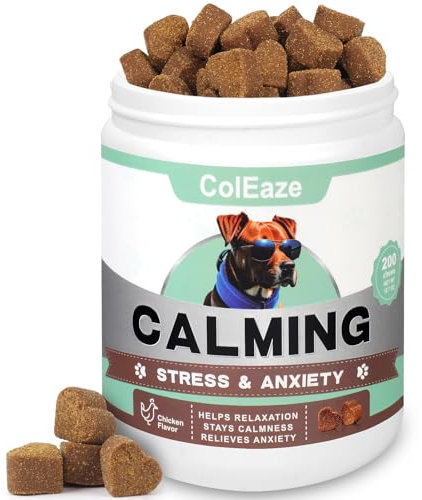 Calming Chews for Dogs Puppy Dog Calming Chews, Help Manage Stress and Promote Relaxation Sleep Aid Calm Dog from Noise, Thunder, Barking, Separation, Small Medium Large & All Breeds
