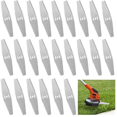PRITOK Brush Cutter Blade Metal Blades 24 Pecies Cordless Strimmer Metal Blades, Lawn Mower Replacement Blades, Electric Mower Blades, Garden Strimmers Accessories for Mowers & Outdoor