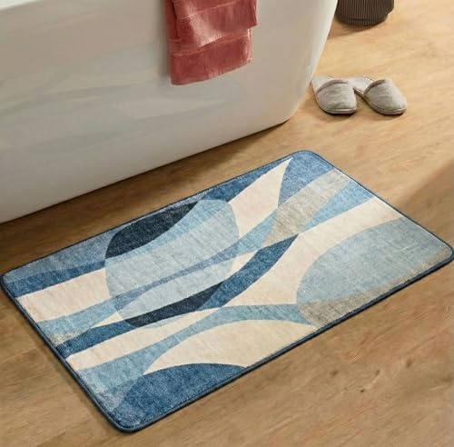 Gino Falcone Badematte - Aquata aus Polyester (Microfaser) | Größe: 50 x 60 cm; Farbe: Blau
