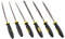 HALJIA Mini assortis à la main Aiguille fichier Bois Râpe avec poignée en caoutchouc Poignées Comprend Plat Warding carré rond triangulaire et demi Lime ronde 3 x 140 mm (6)
