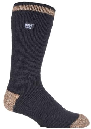 HEAT HOLDERS - Mens New Patterned Warm Winter Striped Twist Thermal Socks in 10 colours, size 6-11 UK 39-45 Eur