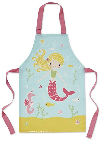 Cooksmart Kids British Designed PVC Kids Apron | Aprons For Cooking, Arts & Crafts or Other Hobbies | Childrens Aprons For Baking, Cooking, Cleaning or Arts & Crafts - Mermaid