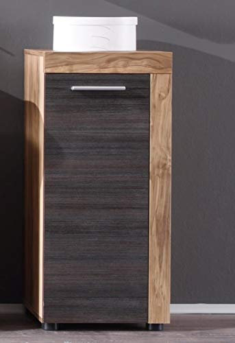 Newfurn Sideboard Kommode Natur Anrichte Highboard Mehrzweckschrank II 36x81x 31 cm (BxHxT) II [Jacek.one] in Nussbaum/Nussbaum Wohnzimmer Schlafzimmer Esszimmer