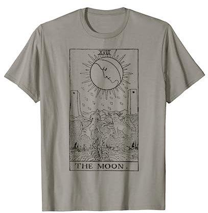 The Moon Tarot Card Vintage T-Shirt