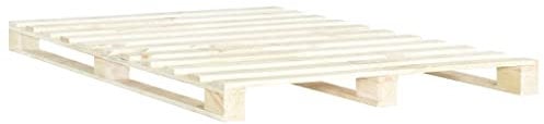 vidaXL Kiefernholz Massiv Palettenbett Massivholzbett Palettenmöbel Bett Holzbett Futonbett Bettgestell Bettrahmen Doppelbett 180x200cm