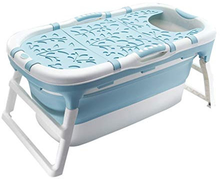 Bathtub CYLQ Faltbare Badewanne Erwachsene Für Dusche Tragbare Badewanne Erwachsene Groß Plastik Babybadewanne Hot Tub Badefass Badewanne Kinder Freistehende Badewanne Blau/Rosa 113 * 59 * 53cm