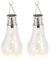 Lunartec Solarlampe Glühbirne: 2er-Set Solar-LED-Lampe in Glühbirnen-Form, 3 warmweiße LEDs, 2 lm (Solar-Licht Glühbirne, Deko, Außenbeleuchtung)