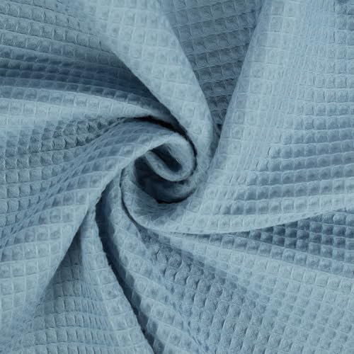 Waffelpique Stoff Lisa, STANDARD 100 by OEKO-TEX, jeansblau (Länge am Stück: ab 50cm / Breite: 150cm)