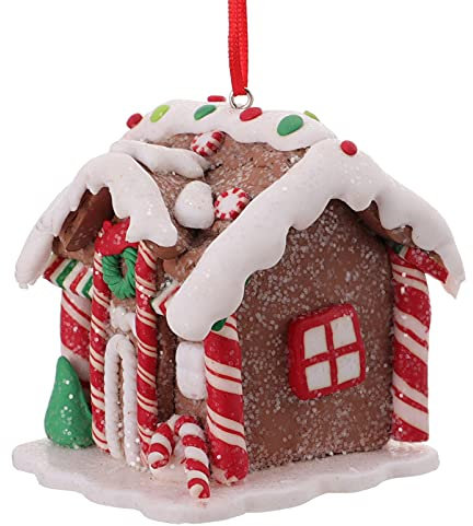 Toddmomy Christmas Gingerbread House Ornaments Resin Christmas Hanging Ornaments for Christmas Tree Holiday Party Home Decoration
