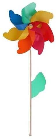 TrendLine Windrad Regenbogen Ø ca. 42cm Windspiel Gartenstecker Gartendeko