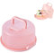 Gloryit Kuchen Transportbox Kuchenbehälter Muffin Transportbox Rund Kuchenbox Transportbox rund mit Deckel Kuchenbehälter für den Transport von Kuchen, Keksen, Kuchen, Torte, Ø 25x13 cm (Rosa)