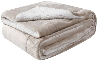 Mixibaby Sherpa Blanket Flauschige extra weich & warm Wohndecke Flanell Fleecedecke, Falten beständig/Anti-verfärben als Sofadecke oder Bettüberwurf