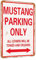 Blechschild Mustang Parking Only, Vintage-Look, 20,3 x 30,5 cm, Aluminium