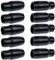 AЕRZETIX - C53745 - Lot de 10 manchons d'isolation étanches pour fiche F câble coaxial - longueur 33mm - capuchon de protection de connecteur d'antenne TV/satellite/télé - couleur noir - en caoutchouc