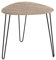 HAKU Möbel Beistelltisch Eiche, schwarz, MDF, Metall - Maße: B 40 cm x H 43 cm x T 40 cm, Style: Modern