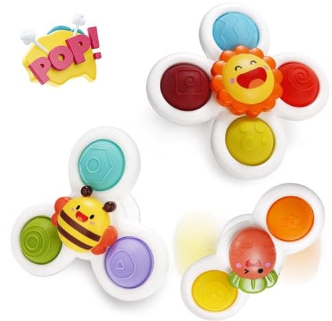 Wholede Jouet de Bain pour Bebe Jouets Ventouse Chaise Haute Bébé Jouet Piscine Baby pour 18 Mois et Plus