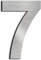 Numero civico in acciaio inox 304, finitura in acciaio inox spazzolato, aspetto moderno e facile da installare, con materiale di montaggio, carattere Arial, altezza 20 cm, numero 7