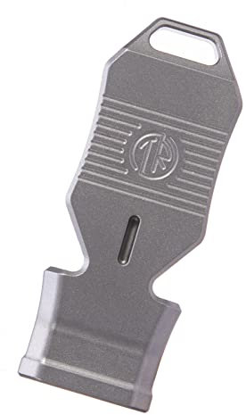 TACRAY Notfallpfeife aus Titan, tragbare Pfeife für Schlüsselband und Schlüsselanhänger, laute Pfeife bis zu 130 Dezibel für Notfall-Überleben, Wandern, Camping, Bootfahren (größere Version)