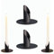 Kerzenständer,4 Stück Schwarze Kerzenständer,Schwarze Retro Candlelight Dinner Kerzenhalter,Candlelight Dinner Kerzenhalter,für Wohn,Esszimmer und Schlafzimmerdekoration Kamindekoration