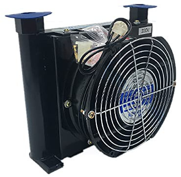 Toplionace Radiador de Aire Pequeño, Enfriador de Aire de Aleación de Aluminio Hidráulico de Radiador Intercambiador de Calor de Refrigeración de Aceite 3Mpa (CC 12V, AJ0510T-CA)