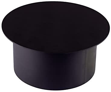 BAUER Ofenrohr Blindkappe, Ø 150 mm (mehr Varianten), Schwarz, Wandstärke: 1,5 mm; Rauchrohr, Kaminrohr, Abgasrohr; nach Norm EN 1856-2