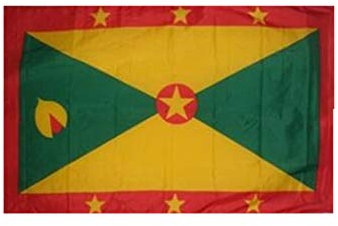 Stormflag Bandera Granada 3x5ft/90x150cm poliéster 90g, 2 ojales de metal costura doble con ojal