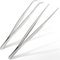 Pinzette piegate smussate, in acciaio inox da 25 cm, professionali, antiscivolo, lunghe e dritte, 2 pinzette angolate per animali acquatici, coralli, artigianato, cucina, riparazione