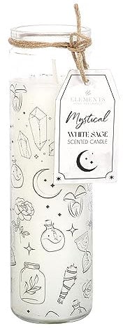 Bougie tube mystique sauge blanche – Prière de 7 jours, nettoie la maison et l'autel | Nettoyage spirituel de la maison, éloigne les énergies négatives | Parfum sauge blanche, cire de paraffine |