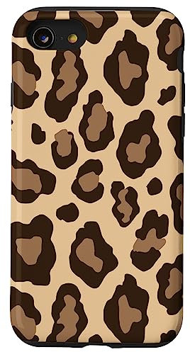 Hülle für iPhone SE (2020) / 7 / 8 Leo Print Design Beige Braun Raubtier