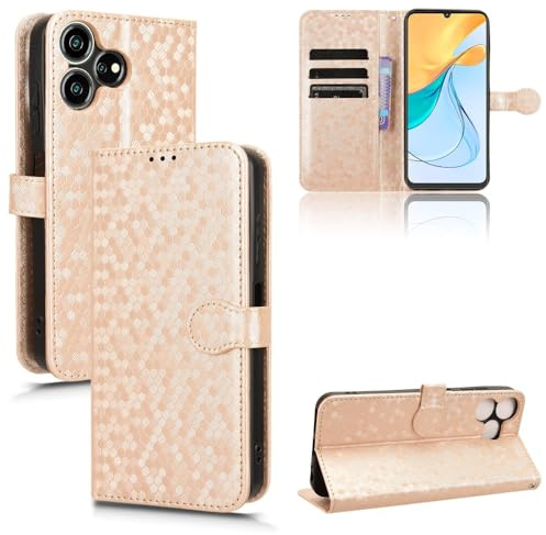 RonRun Handyhülle für ZTE Blade V50 Design 4G/ZTE Blade V50 Smart Hülle Flip Wallet Handyhülle PU Leder Tasche Case Kartenfach Klappen Ständer Stoßfest Schutzhülle - Roségold