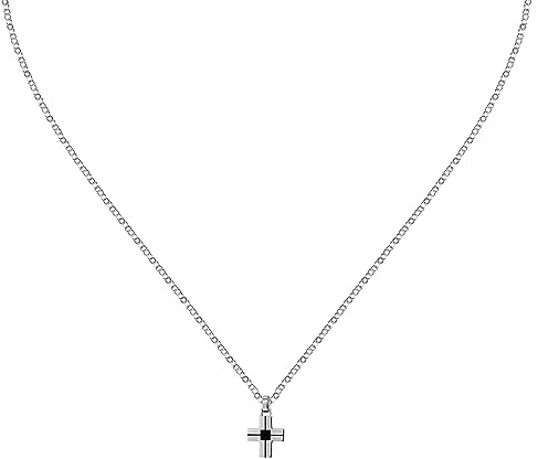 Sector Herrenhalskette aus Stahl, Emaille, Spirit Collection, Kreuz – SZQ31