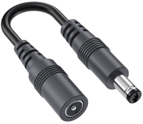 HUHANGGod 5.5 x 2.1mm DC Power Extension Cable (10cm) | 5521 DC 12V Male To Female Extender Cord for IP Network,CCTV Security Camera,DVRs, LED Strip, Printer