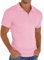 Sailwind Polo pour homme avec fermeture éclair classique stretch coupe ajustée vêtements de loisirs et de travail, Rose, XL