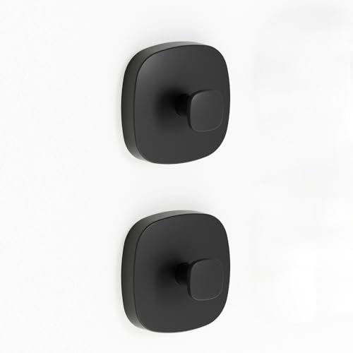 KYOEON 2 Stück Saugnapf Haken, ABS Wasserdicht Saughaken Extra Stark Saugknöpfe Vakuum Saugnäpfe Handtuchhaken für Fenster, Glas, Küche, Badezimmer Glatte Wand Oberfläche 5KG Belastbar，Schwarz