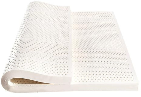 AJTREDYTSLKE Hochwertige Matratzenauflage aus Naturlatex mit Bezug aus Bio-Baumwolle zur Linderung von Schulter- und Rückenschmerzen,3in,90x200cm