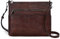 Iswee Leder-Umhängetasche für Damen, Vintage, Schultertasche, Geldbörse mit Taschen, Reißverschluss, Crossbody-Tasche für Reisen, Großer Kaffeebraun, Medium