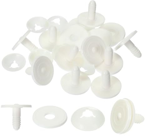 PATIKIL 40mm Puppen-Gelenke, 20er Set Kunststoff-Abnehmbare Tier-Gelenkverbinder Engage Bolt für Bärenweiche Glieder Herstellung Kopfgelenke DIY Handwerk Zubehör, Weiß