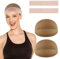 4 Stück Wig Cap Silikon Perückenband Set Perücken Haarnetz Rutschfestes Elastisches Wig Band Wiederverwendbar Nahtlos Perückenkappe Perückennetz Perücken Zubehör Braun