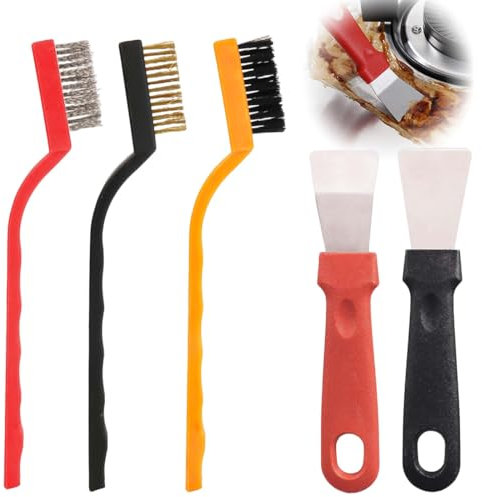 Cepillos de Alambre, 3 Piezas Cepillo Alambre, Traer 2 Pala pequeña, Juego de Cepillos de Alambre, Acero Inoxidable/latón/nailon, Para Limpiar Escoria de Soldadura, Suciedad Grasa, Óxido y Polvo