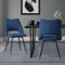 ML-Design Lot de 2 Chaises de Salle à Manger Bleu, Assise en Polyester, Chaise Rembourrées avec Dossier et Pieds Métalliques Noirs, Fauteuils Modernes pour Bureau, Salon, Salle à Manger et Cuisine