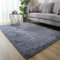 Highdi Tappeto Salotto Moderno Colore Solido Avanzato Tappeto Shaggy a Pelo Lungo Tappeto Camera da Letto Soffice Antiscivolo Lavabile Tappeti Moderni per Soggiorno (140x200cm,Grigio)