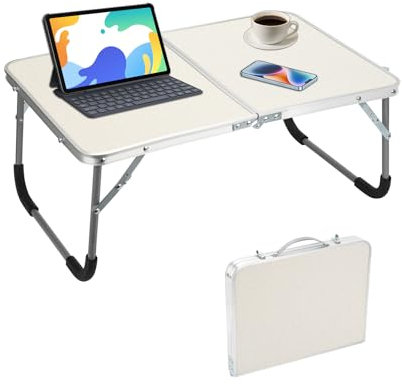 BSDLZCH Foldable Laptop Table Tragbares Frühstückstablett, multifunktionaler Faltbarer Laptoptisch für das Bett, leichtes faltbares passen Bett Couch Sofa Boden, Outdoor Garten Picknick Camping
