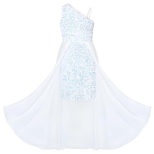 GRACE KARIN Robe de princesses à bretelle élégante évasée en mousseline et sequins pour Noël et anniversaire, 12 ans