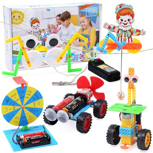 Goorder Wissenschaft Experimente Kit für Kinder, 5 in 1 Elektronik Baukasten, DIY Ingenieurwesen Baukasten, Experimentierkasten, Elektro Baukasten, Spielzeug Geschenke ab 8 9 10 11 12 Jahre Jungen
