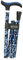MAS QUE AYUDAS – Bastón para Mayores y Adultos Slim, Plegable y Portátil, Altura Ajustable 84-94 cm, Puño Antideslizante, Bastón para Caminar y Pasear, 380 g, Flores Azul