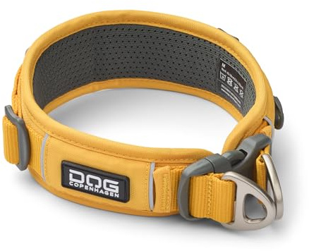 DOG Copenhagen Urban Explorer 3.0 Dog Collar - Padded, Refelctive, and Lightweight Comfortable Collar for dogs, Lemon, Extra Small