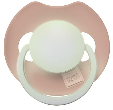 LOVI Prime Beruhigungssauger Silikon Schnuller dynamisch, BPA-frei, antiallergisch, unterstützt Saugreflex, mit Sterilisationskapsel, 1 Stück (Blush Glow, 0-6 m)