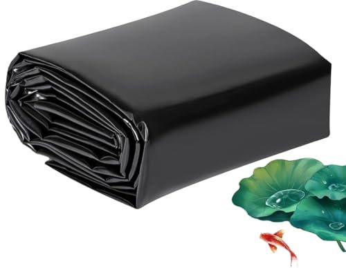 Revestimiento De Estanque Membrana De HDPE Flexible Impermeable Gardens Piscinas Membrana Reforzada 0.40 Mm De Espesor Pond Liner para Jardines Acuáticos Y Cascadas(2x4.0m)