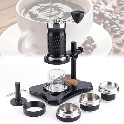 Wasserspeicher, tragbare Espressomaschine – Manuelle Kaffeemaschine mit 9–12 Bar Druck, 100 ml Wassertank, anpassbarer Temperatur und Aufbewahrungstasche – ideal für Reisen und Cam