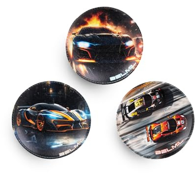Belmil Patches mit Klettverschluss Set 3-teilig- kompatibel mit Schulranzen Comfy/Smarty (Speed Race)